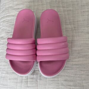 Puma Pink platform Slide Sandals